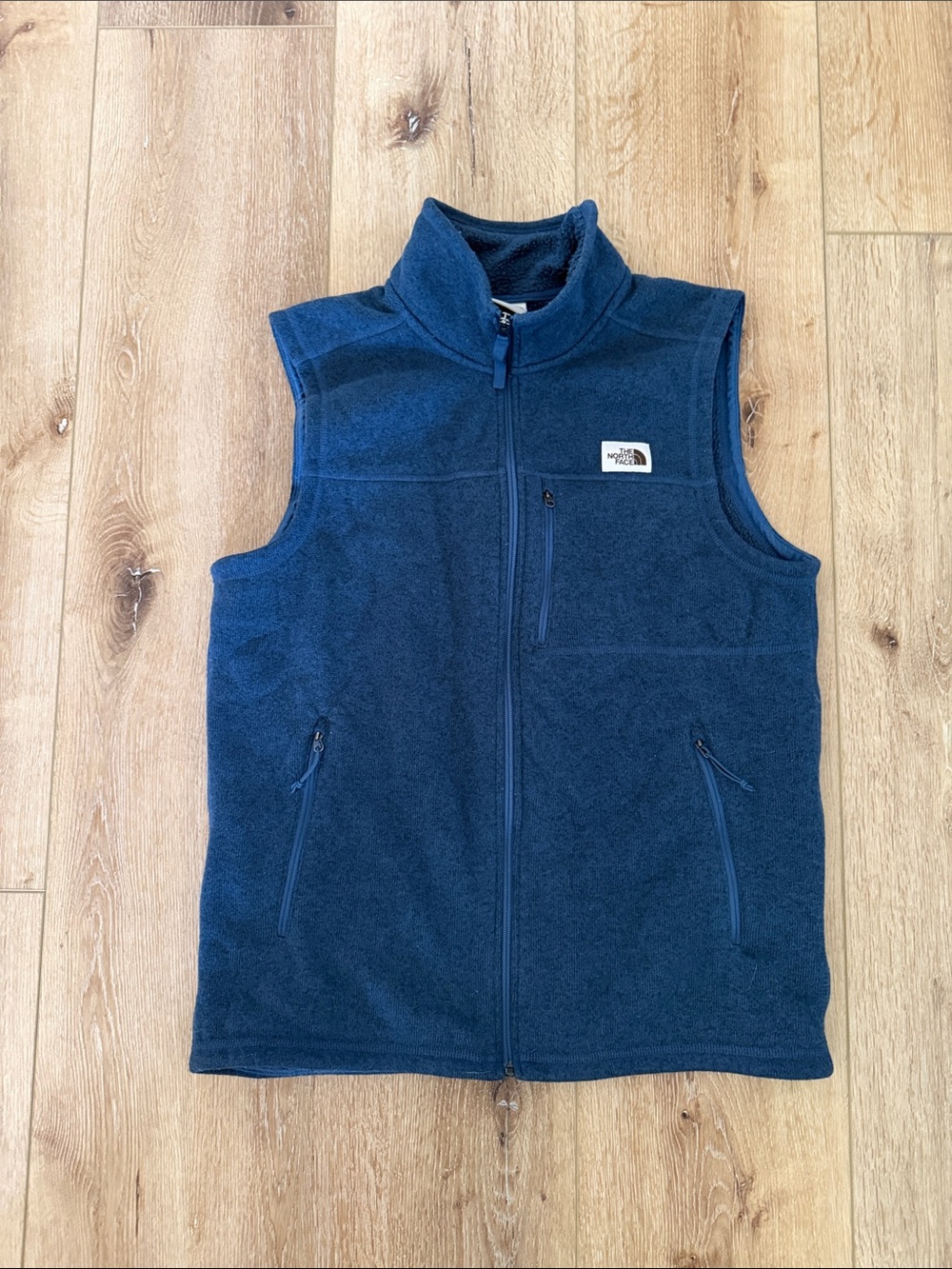 The North Face | Navy Sweater Fleece Vest | Zip Pockets | size L